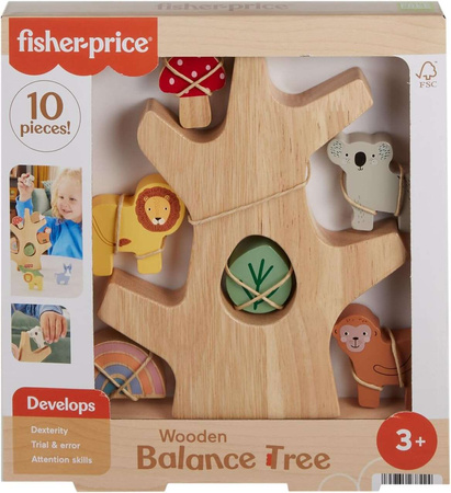 Fisher Price Drewniane Drzewko Równoważne Zestaw klocków