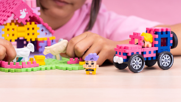 Klocki konstrukcyjne Mini Waffle Farmer Urocze Ranczo 112 elementów Marioinex