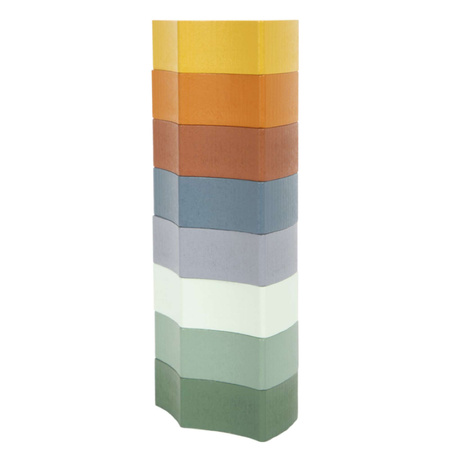 Zakręcone drewniane Puzzle kolorowe Koło safari Gra logiczna