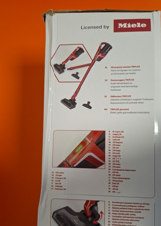 OUTLET Odkurzacz pionowy Miele Triflex HX2 Czerwony dla dzieci 80 Cm Klein USZKODZONE OPAKOWANIE