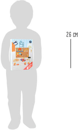 Wbijanka Straż Pożarna tablica korkowa drewniane puzzle + młoteczek