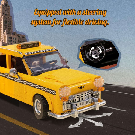 Klocki konstrukcyjne Pantasy Pojazd Taxi Auto Yellow Cab 36,5 cm 1601 elementów