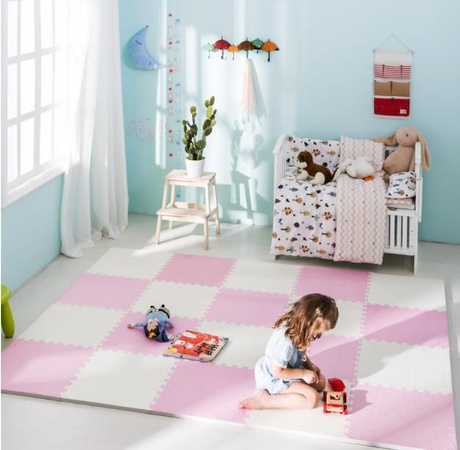 Humbi mata piankowa puzzle piankowe fitness wodoodporne pod basen 24 szt. kolorowa 360 x 240 x 1 cm