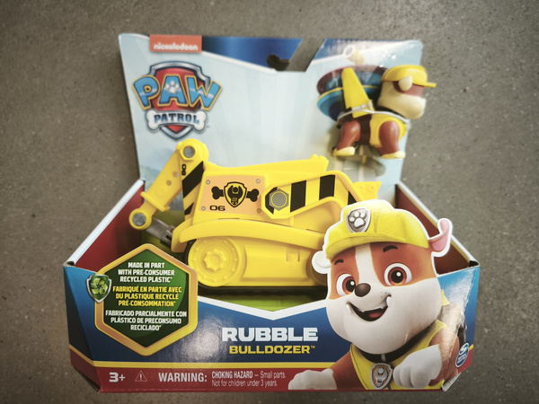 OUTLET Psi Patrol 2w1 Buldożer Spychacz pojazd Rubble'a z figurką eco INNA FIGURKA