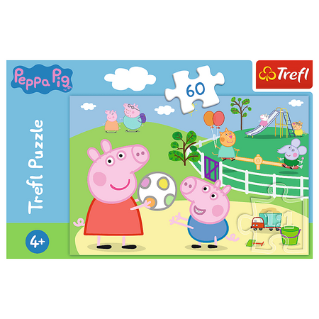 Trefl 17356 Puzzle 60 Świnka Peppa Zabawy w gronie