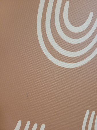 OUTLET Mata piankowa podłogowa Humbi 180x180 puzzle piankowe 9 szt. brązowy łuki tęcza WADLIWE