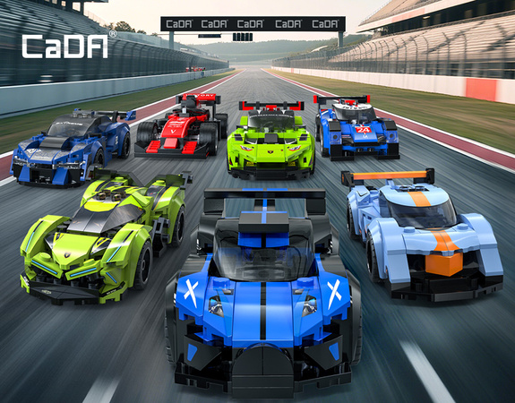 Klocki konstrukcyjne CaDA wyścigówka Samochód wyścigowy Bluefire Specter Auto sportowe 165 elementów