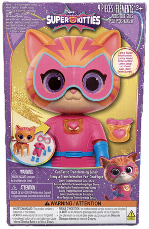 Disney Junior Superkoty Super Kitties Interaktywna Figurka Ginny/Gosia 20 cm + akcesoria Światło Dźwięk