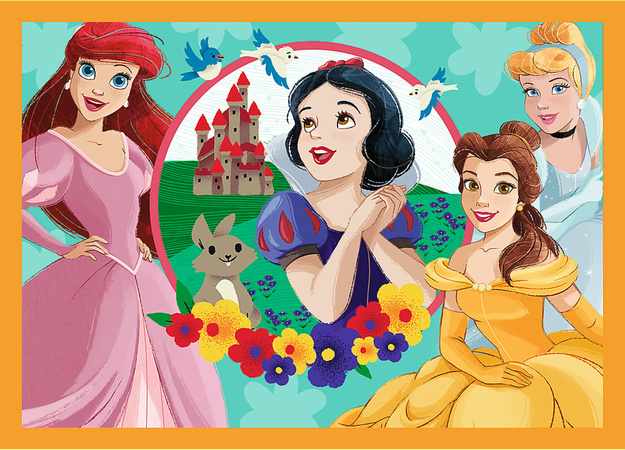 Puzzle Trefl Księżniczki Disney 4w1 Bajkowe historie 4+