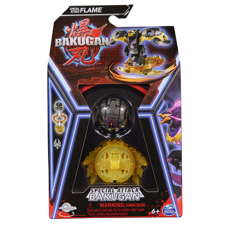 Bakugan zestaw Special Attack Flame Wirująca kolorowa figurka akcji + karty
