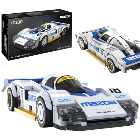 Klocki konstrukcyjne CaDA samochód sportowy biała Mazda 787B 242 elementy 