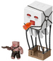 Minecraft Film Zestaw Atakujący Ghast z pociskiem i Piglin Wojownik