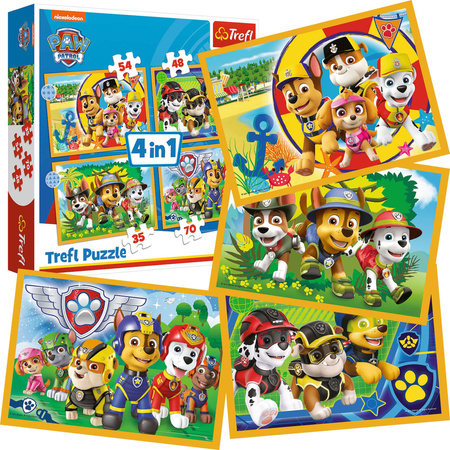 Puzzle 4w1 Wakacyjny Psi Patrol Trefl