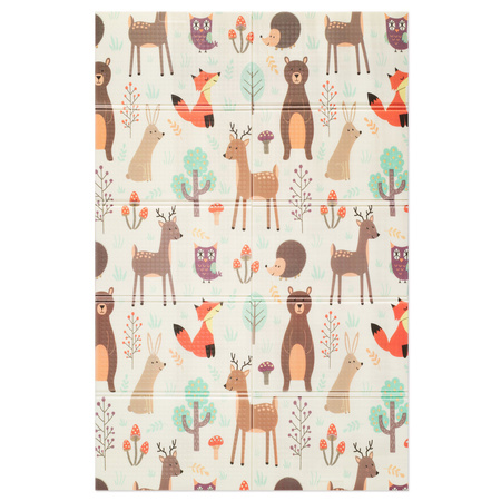 Humbi Dwustronna Składana Mata Edukacyjna z pianki XPE 120x180 Las Uliczki