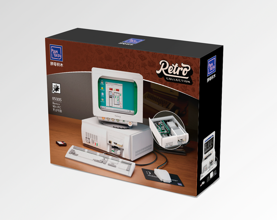 Klocki konstrukcyjne Pantasy Retro Vintage Komputer 1980s 1637 elementów