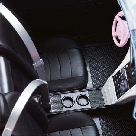 Barbie zestaw samochód różowy kabriolet z lalką