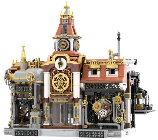 Klocki konstrukcyjne Pantasy Steampunk Stacja Kolejowa 2788 elementów