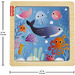 Kolorowa układanka drewniane puzzle Ocean Rybki 10 elementów