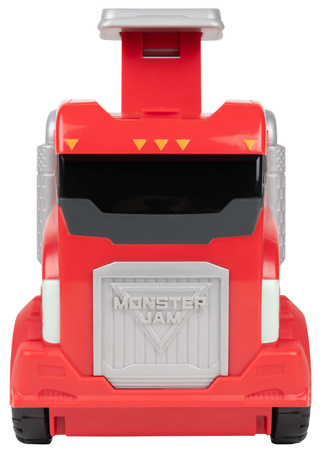 Monster Jam zestaw z transporterem i pojazdem 1:64 Launch n' Go Hauler Max-D