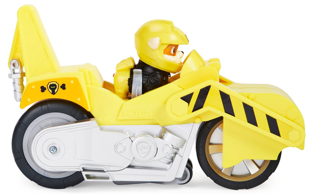 OUTLET Psi Patrol 2w1 Rubble Deluxe Moto Pups Motopieski Żółty Motocykl Motor Pojazd + figurka PRODUKT PO ZWROCIE