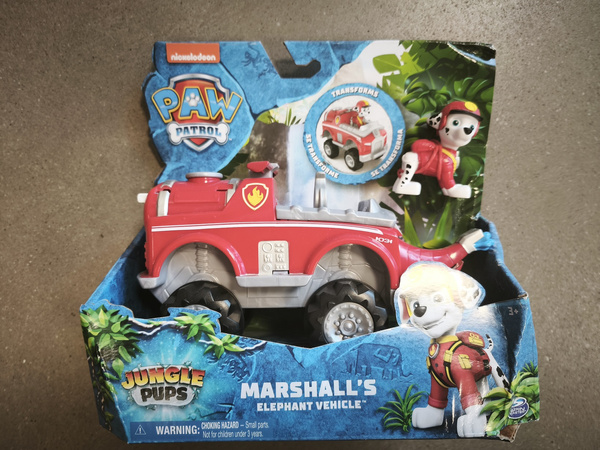 OUTLET Psi Patrol Hero Jungle Pups Pojazd Dżungla Słoń + Figurka Marshall USZKODZONE OPAKOWANIE