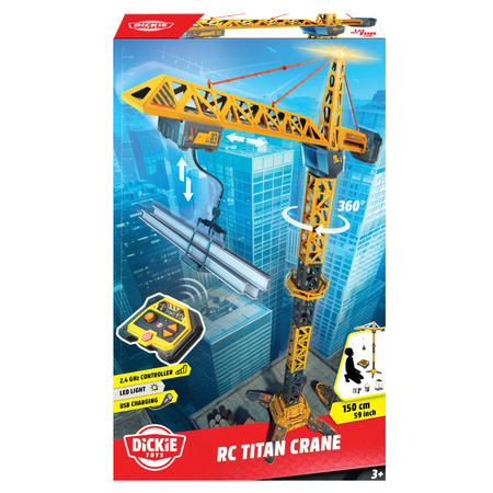 Duży Dźwig zdalnie sterowany150 cm obrotowe ramię Titan Crane RC USB + pilot światło