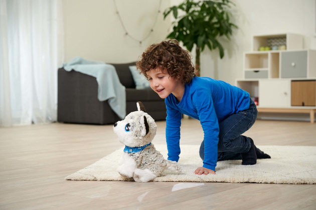 OUTLET Chi Chi Love Piesek interaktywny z apaszką 30 cm Dźwięk 3+ Happy Husky PO ZWROCIE