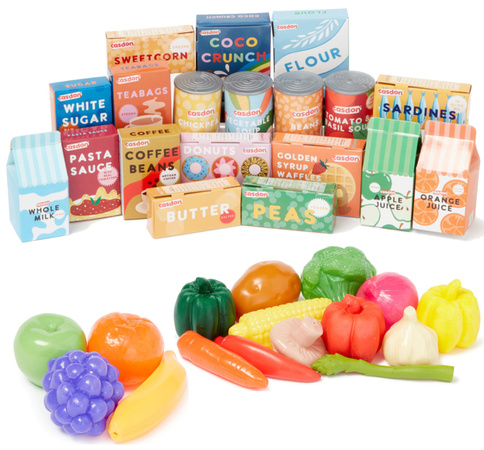 Produkty Zakupy Spożywcze Dla Dzieci Plastikowe Warzywa Owoce Zestaw Casdon