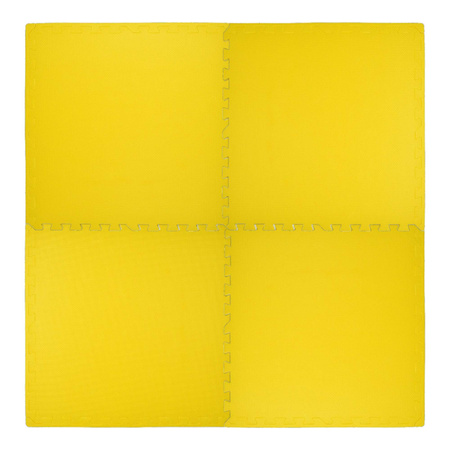 Żółta Mata piankowa podłogowa Humbi 120x120 Duże puzzle piankowe wodoodporne bezpieczne 4 szt. żółty