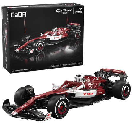 Klocki Konstrukcyjne CaDA Alfa Romeo Formuła 1 Team Orlen Samochód wyścigowy czerwony 1868 elementów