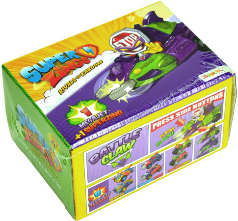 Zestaw 4 SZTUKI Magic Box Super Zings Seria 4 pojazd MegaJet + figurka SuperZings
