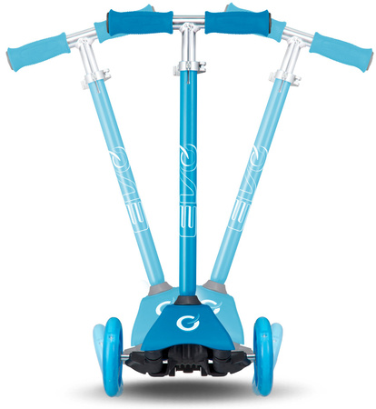 Evo Regulowana Trójkołowa Hulajnoga dla Dzieci 2w1 Jeździk Cruiser z Siedziskiem Jasnoniebieski