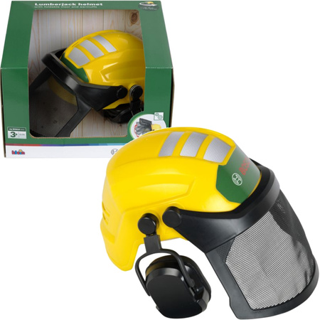 Klein Bosch kask zabawkowy drwala z przyłbicą ochronną i nausznikami 