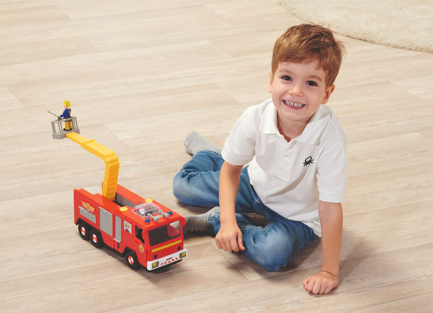 Strażak Sam Wóz strażacki Jupiter z drabiną + 2 figurki św/dź