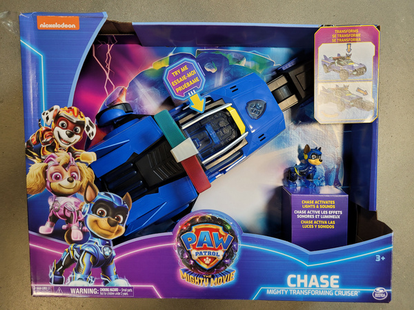 OUTLET Psi Patrol Pojazd Radiowóz Transformujący Kosmiczny Figurka Chase Deluxe 2w1 Wielki Film USZKODZONE OPAKOWANIE