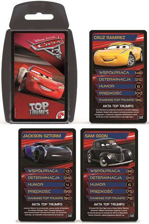 Cars Auta Disney Zdalnie sterowany Zygzak McQueen + Gratis gra karciana Top Trumps Cars 3
