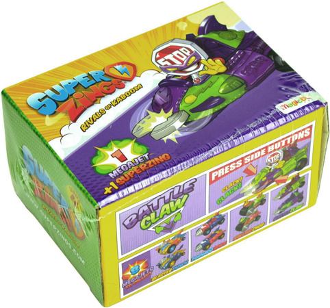 Zestaw 4 SZTUKI Magic Box Super Zings Seria 4 pojazd MegaJet + figurka SuperZings