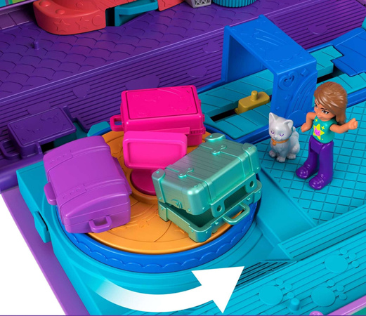Polly Pocket Kitty Airways Adventures in Rio Kotolot Zestaw Samolot z 2 Lalkami i Akcesoriami 20 elementów