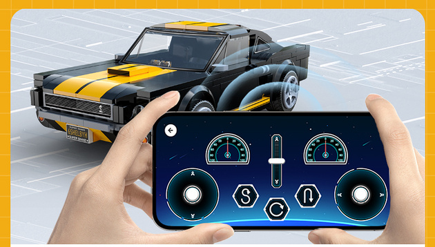 Klocki konstrukcyjne CaDA wyścigówka Samochód wyścigowy zdalnie sterowany Shelby GT 350H Auto sportowe 291 elementów RC