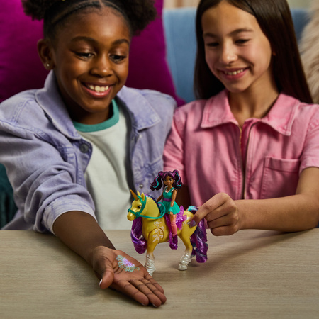 Unicorn Academy Zestaw Figurki Ava & Plant Magic Leaf dziewczyna i jednorożec ze światłem+ akcesoria