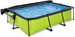 Basen ogrodowy 220x150x65 cm z pompą filtrującą i markizą zielony