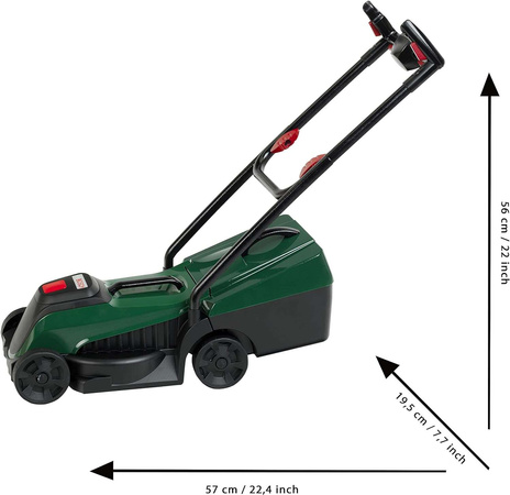 Lekka Zabawkowa Zielona Kosiarka do trawy Bosch światło i dźwięk 3+ Klein