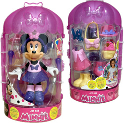 Laleczka figurka Myszka Minnie z zestawem strojów Jet Set