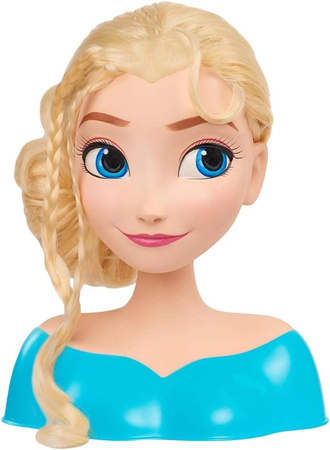 OUTLET Lalka Głowa do czesania i stylizacji włosów Księżniczka Disney Elsa Kraina Lodu +szczotka USZKODZONE OPAKOWANIE