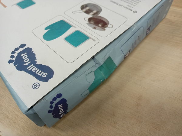 OUTLET Small Foot Zestaw do gotowania z fartuchem garnkiem i patelnią USZKODZONE OPAKOWANIE