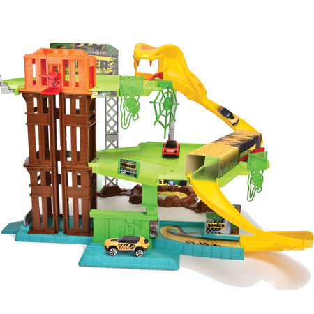 Dickie Atak węża 3-poziomy Dżungla Tor Samochodowy zestaw z autkiem