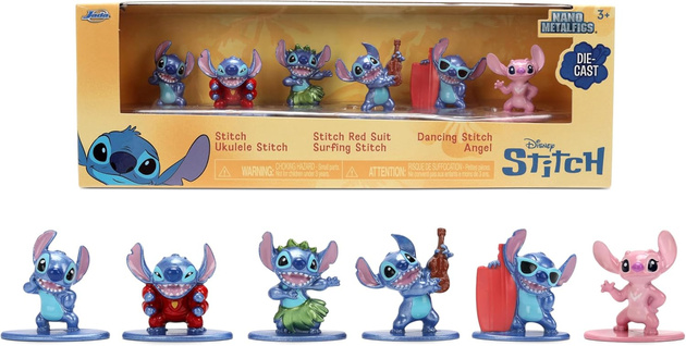 Stitch zestaw 6 metalowych figurek kolekcjonerskich 4 cm metalfigs