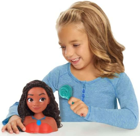 Lalka Głowa do czesania i stylizacji włosów Księżniczka Disney Vaiana Moana +szczotka