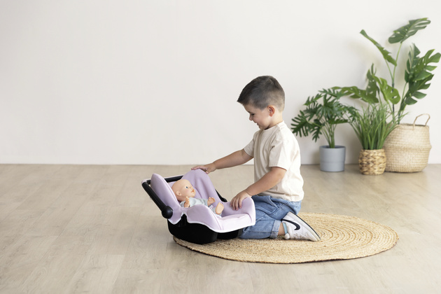 Nosidełko fotelik samochodowy 2w1 dla lalek długości do 42 cm Maxi Cosi różowe