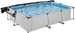 Basen ogrodowy 300x200x65 cm z pompą filtrującą i markizą jasnoszary